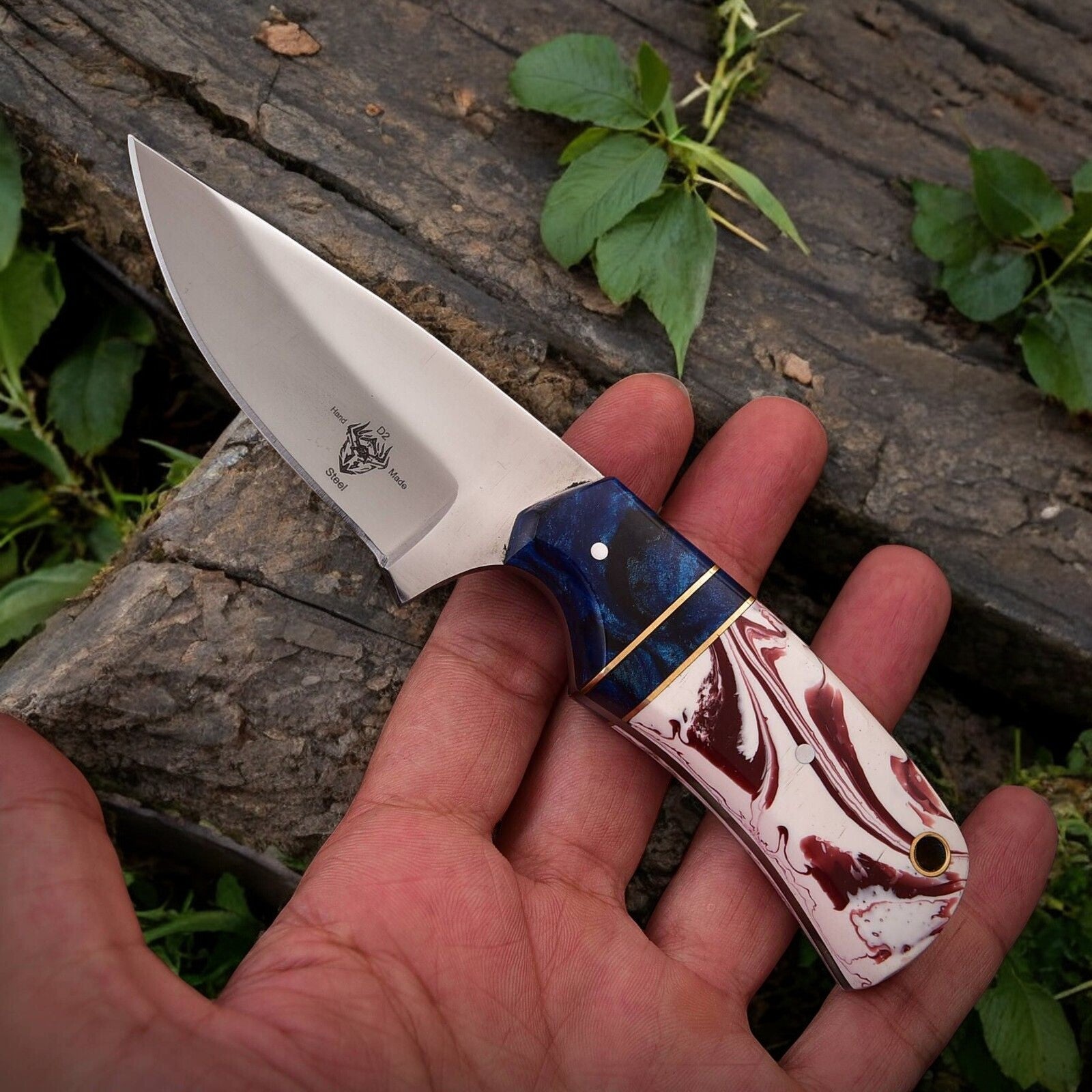Custom Handmade Hunting Knife – High-Carbon Steel Blade