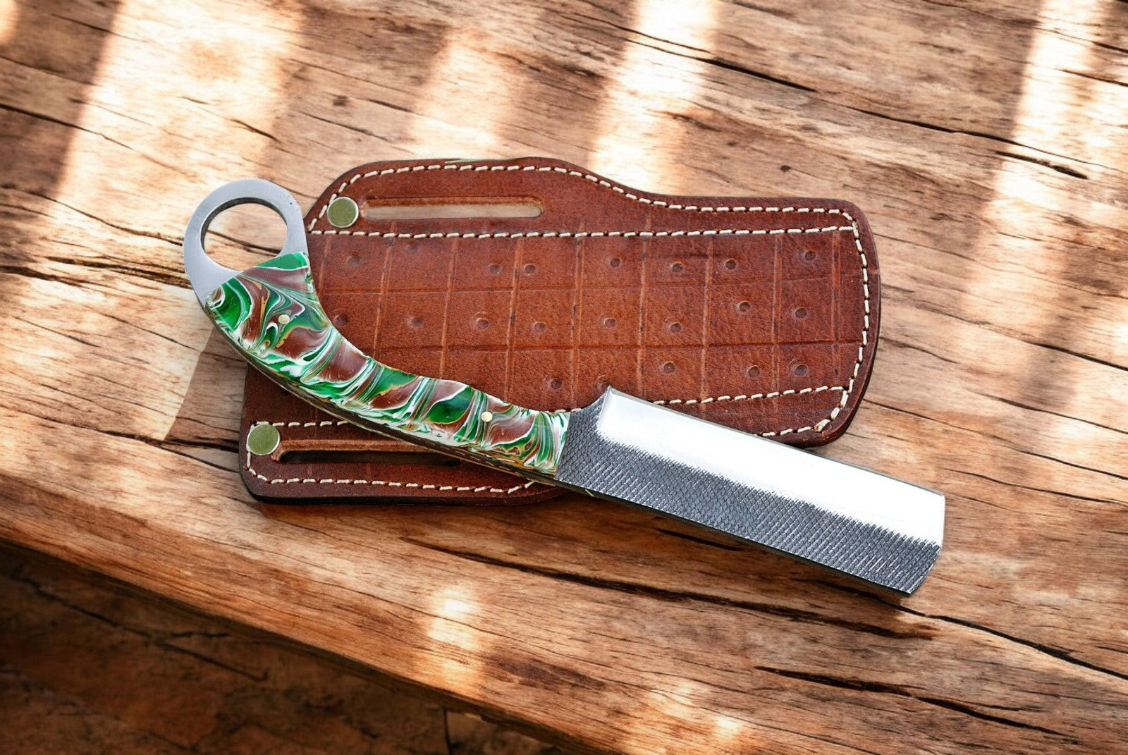 Handmade Bull Cutter Knife – 9" File Tool Steel Blade