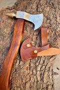 Tomahawk Axe with Custom Handmade Forged 1095 Steel Blade and Rosewood Handle – Redwood Warrior