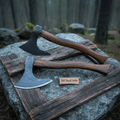 Set of Two Bearded Axes 20 Inch Curved Handles