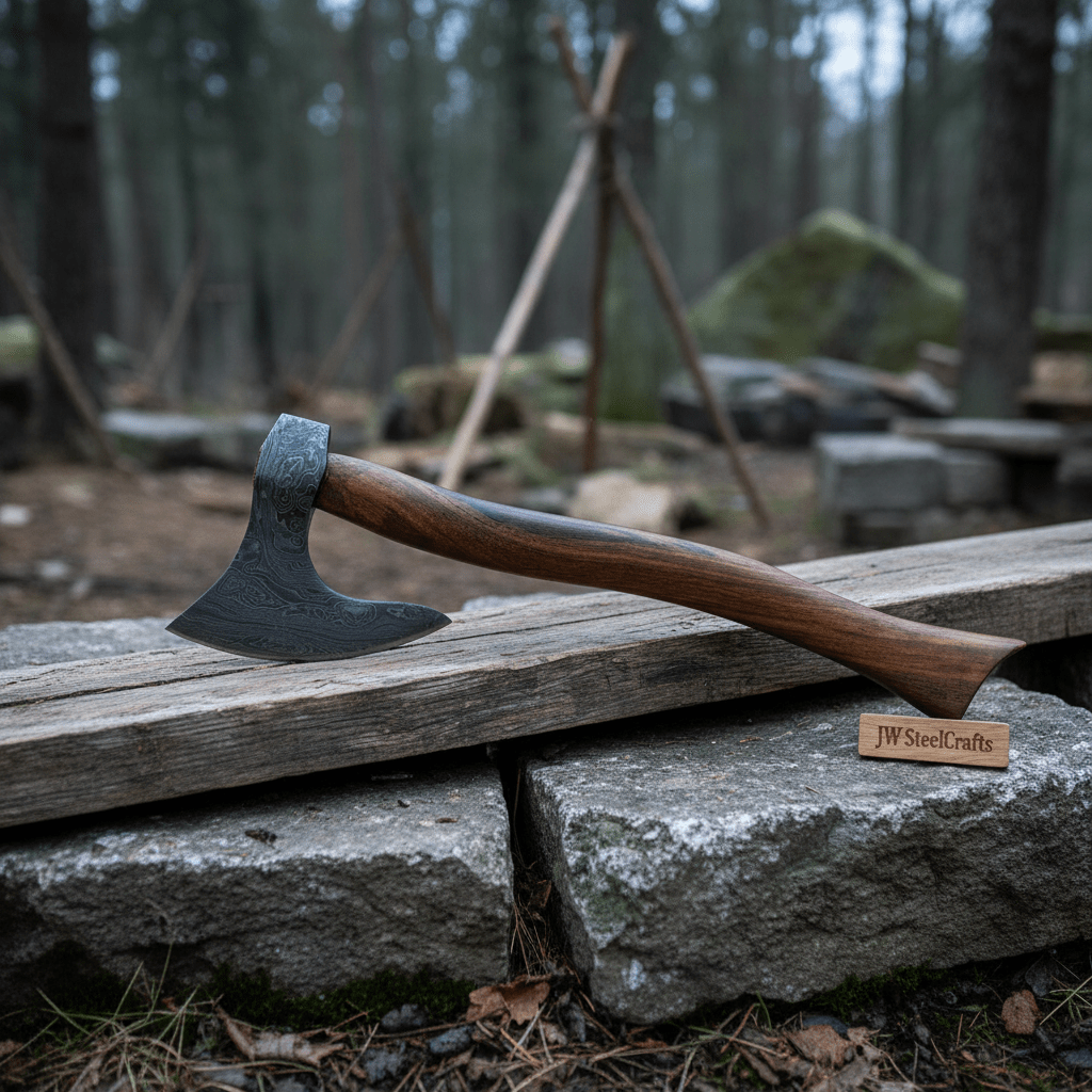 Set of Two Bearded Axes 20 Inch Curved Handles
