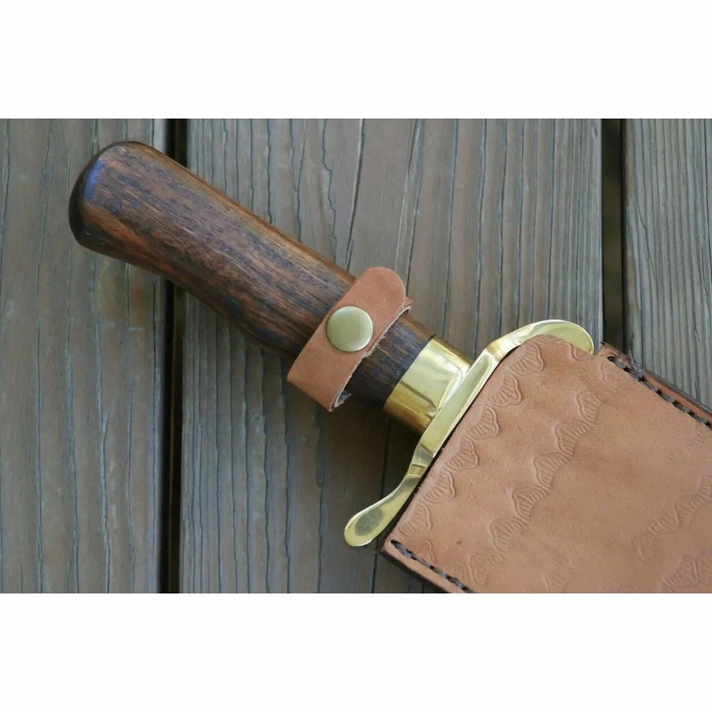Sheffield Bowie Knife Clip Point Brass Guard Mirror Polish or Damascus Blade