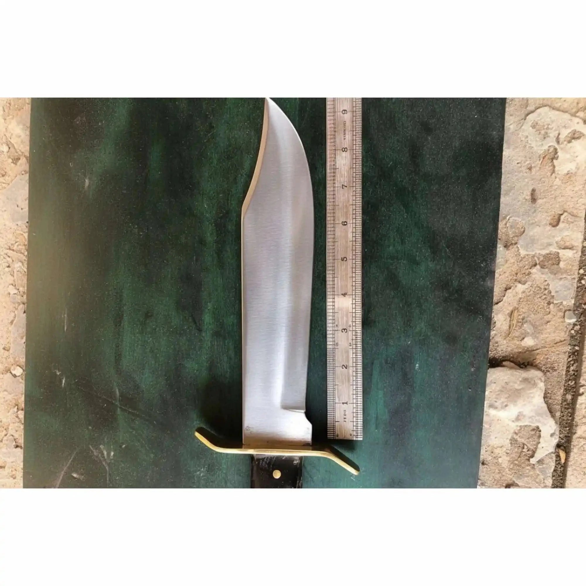 Sheffield Clip Point Bowie Knife Handmade Brass Guard Mirror Polish Blade JW SteelCrafts