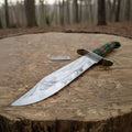 Sheffield Clip Point Bowie Knife Mirror Polish Steel with S Guard and Stacked Handle – JW SteelCrafts