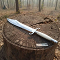 Sheffield Style Bowie Knife High Polished Clip Point Blade Brass Guard Bone Handle Handmade Fixed Blade