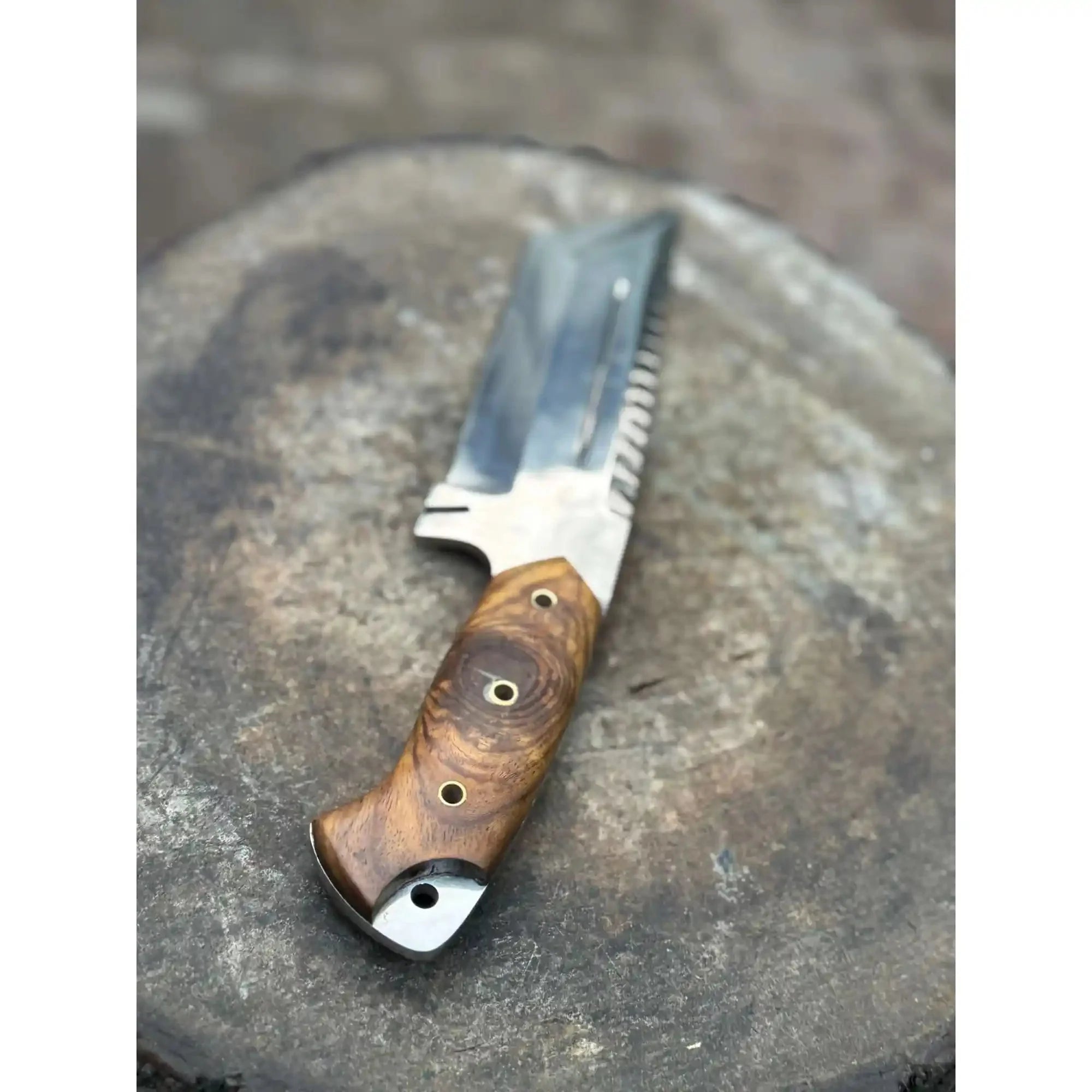 Stainless Steel Tracker Knife with Rosewood Handle | Full Tang Outdoor Knife