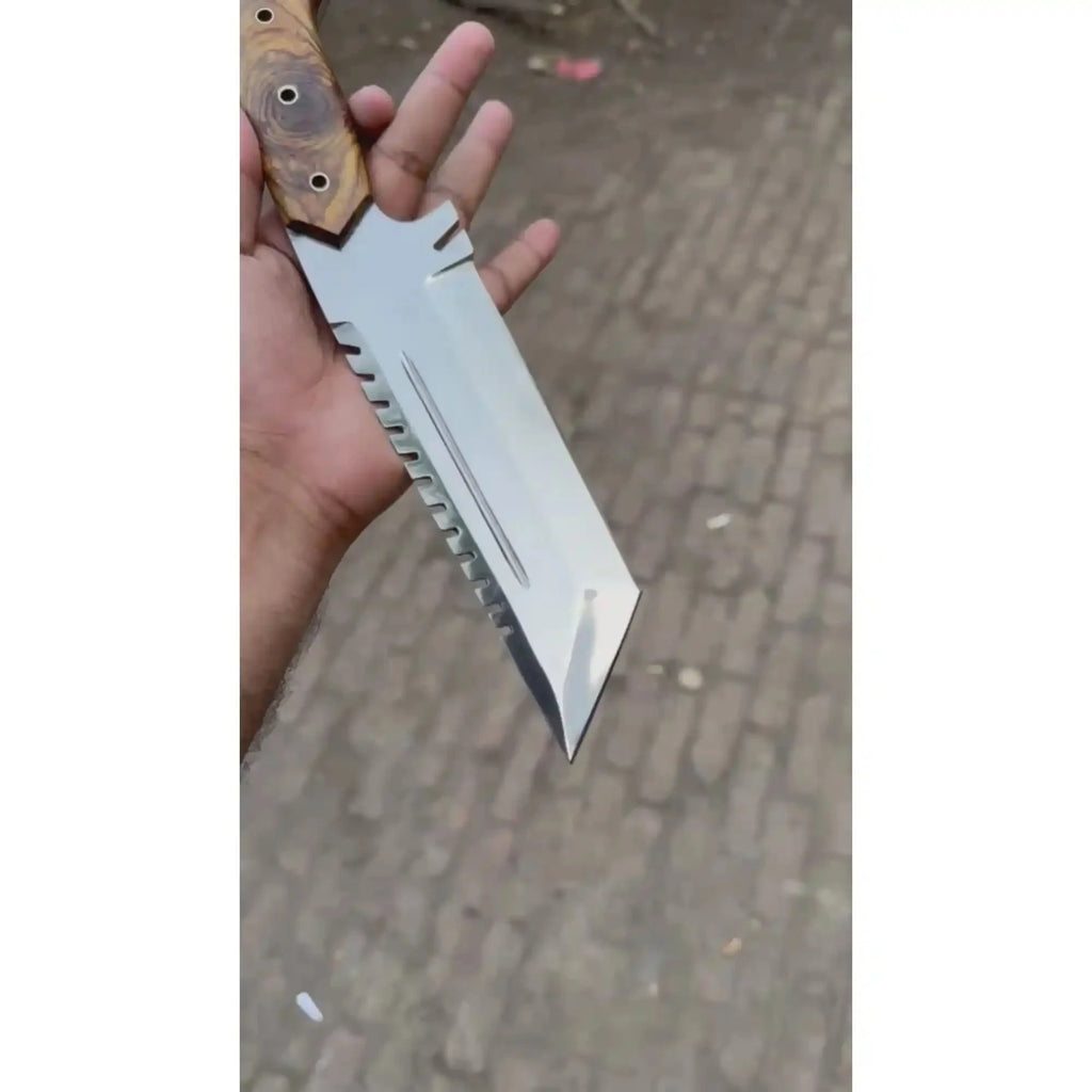 Stainless Steel Tracker Knife with Rosewood Handle | Full Tang Outdoor Knife
