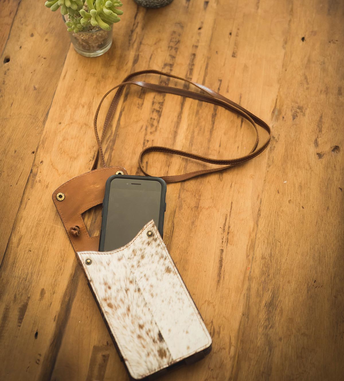 STS Cowhide Cell Phone Crossbody
