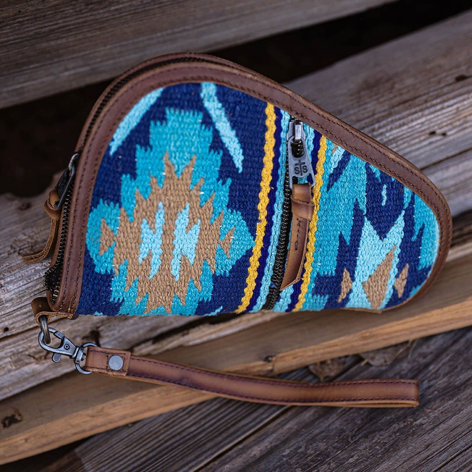 STS Mojave Sky Aztec Pattern Pistol Case with Wristlet Strap
