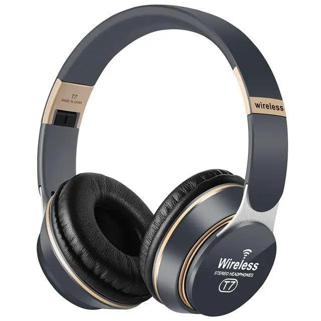Stylish  Wireless Headphones 3D Stereo Bluetooth Foldable Gaming Headphones With Mic Foldable Lightweight Neckband Headphone For Mobile PC Laptop