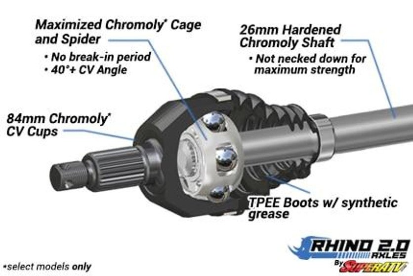 Rhino 2.0 Heavy Duty Axle for Honda Talon R