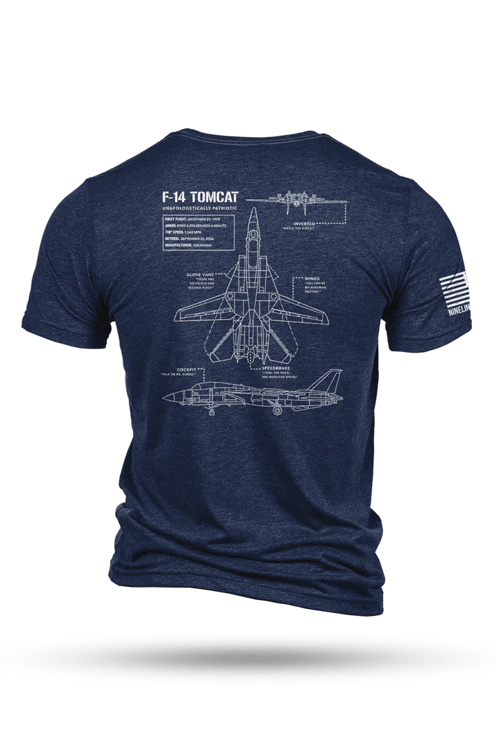 F-14 Tomcat Schematic - T-Shirt
