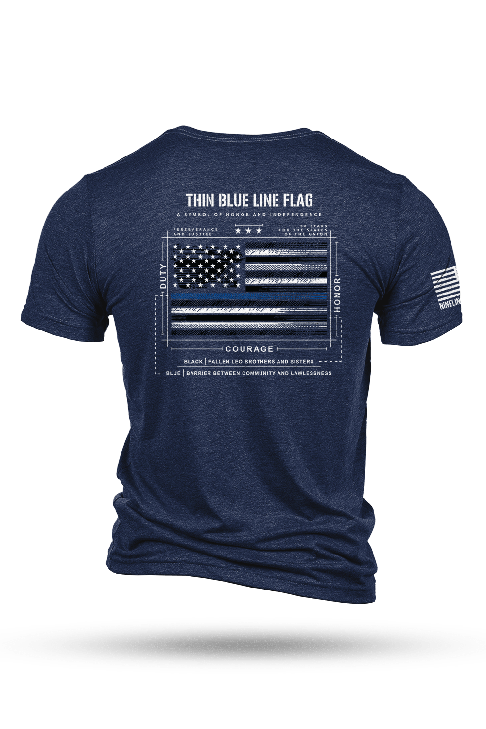 Tri-Blend T-Shirt - TBL FLAG SCHEMATIC