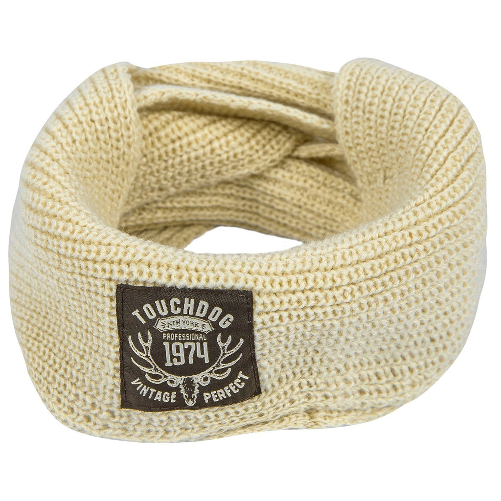 Touchdog Heavy Knitted Designer Fashion Winter Dog Scarf