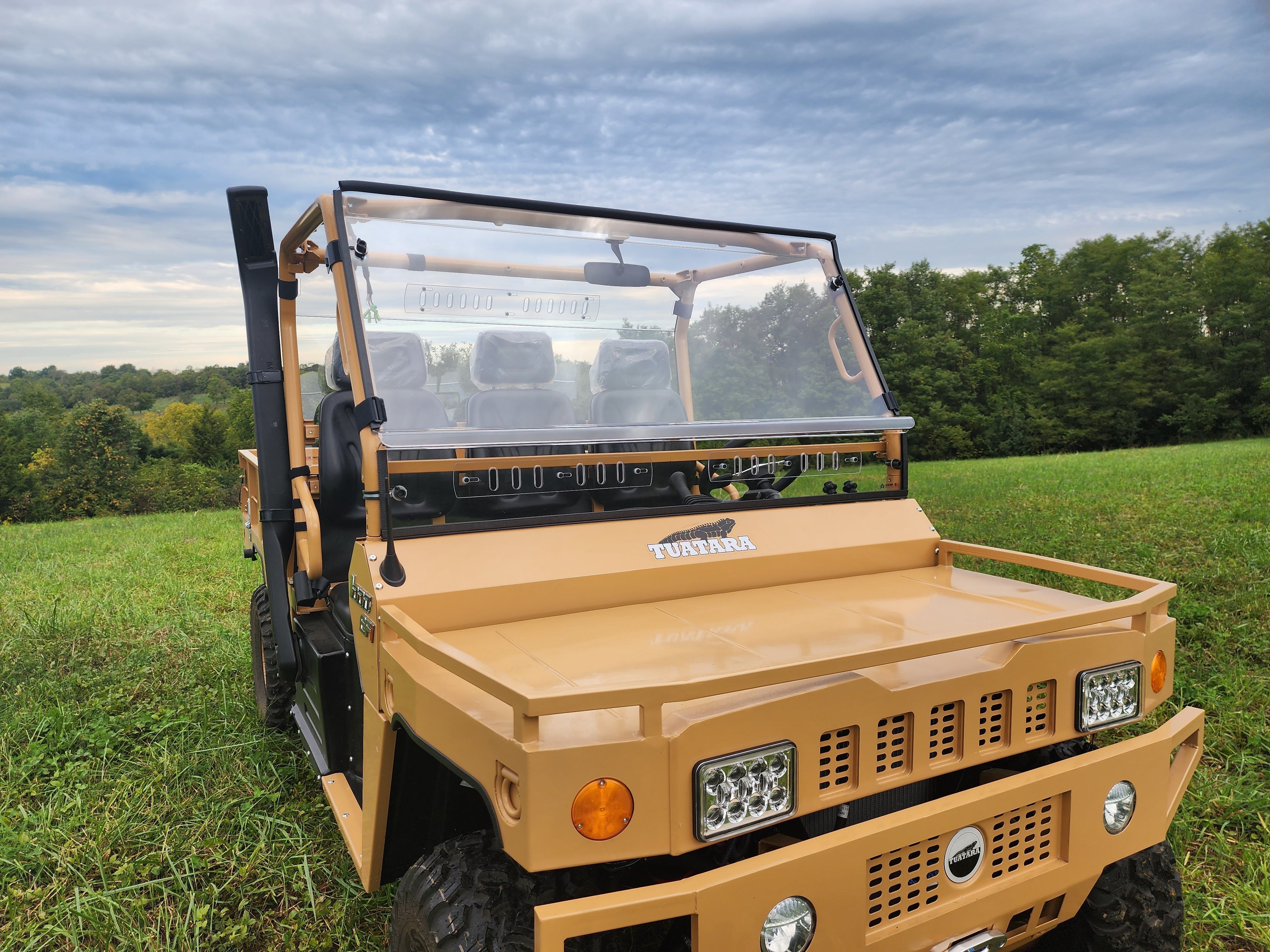 Tuatara - 2 Pc Scratch-Resistant Windshield w/Clamp and Vent Options