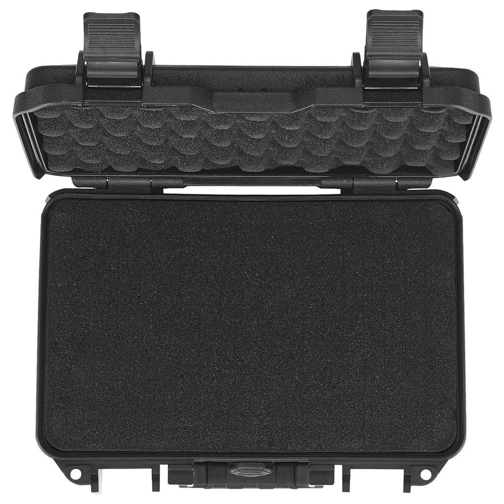 Hard Pistol Cases with Pre-cut PU Foam, Waterproof & Dustproof Hard Gun Case for 1 Pistol, 12.59×9.01×4.4 in Lockable Pistol Case, Black