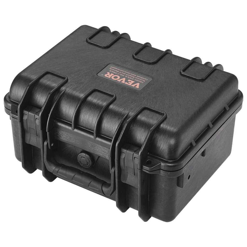Hard Pistol Cases with Pre-cut PU Foam, Waterproof & Dustproof Hard Gun Case for 2 Pistol, 14.1×11.5×7.6 in Lockable Pistol Case, Black
