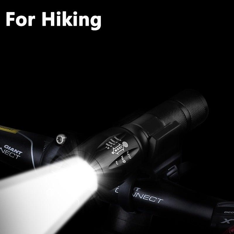 Waterproof Z45 Led Flashlight Ultra Bright Waterproof MINI Torch T6/L2/V6 zoomable 5 Modes 18650 rechargeable Battery for camping tactica Led Mini Water-Resistant Torch Light For Indoor & Outdoor Camping Hiking Accessories Gear
