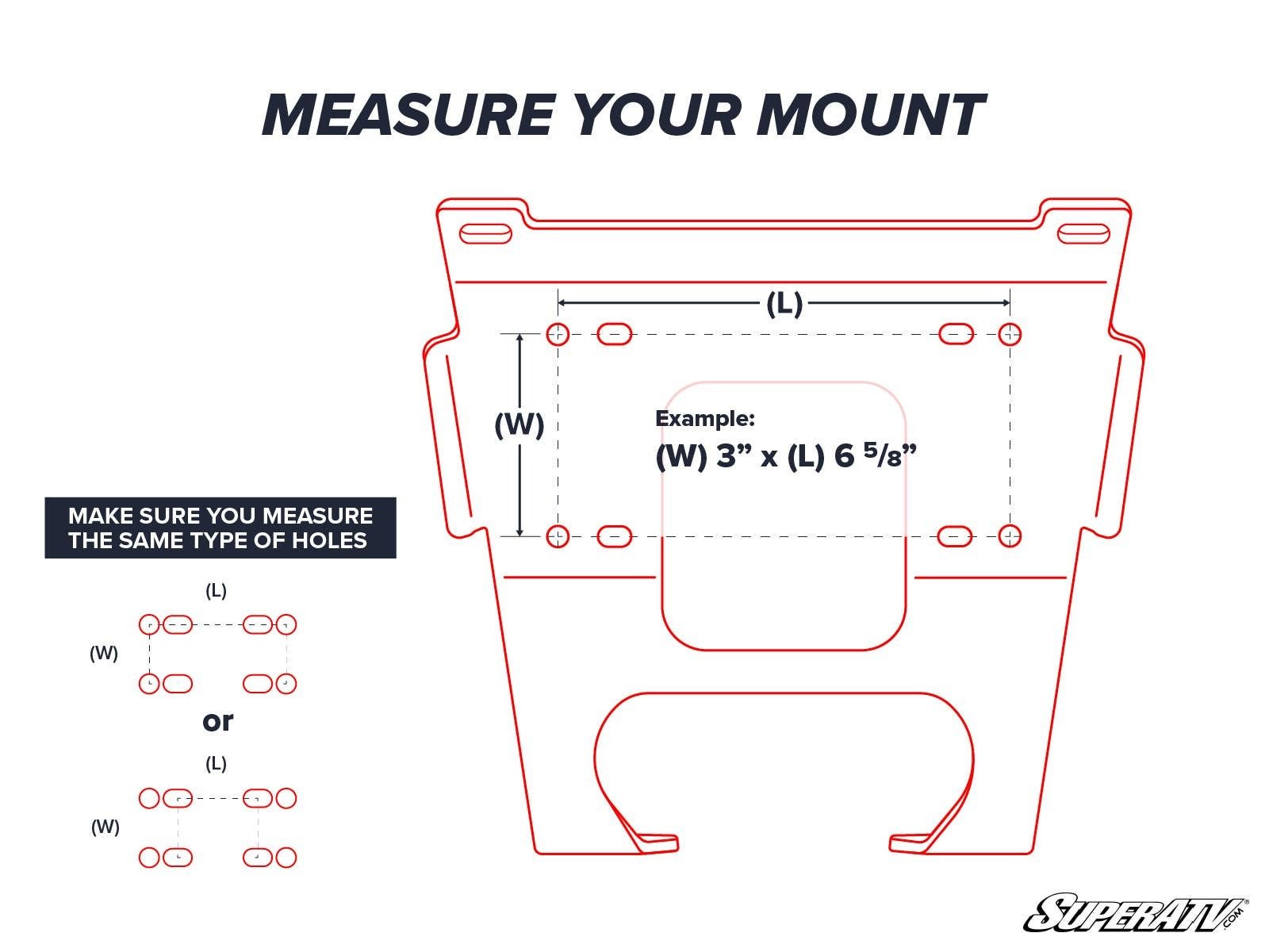 SuperATV Winch Mounting Plate for Polaris Ranger 1000