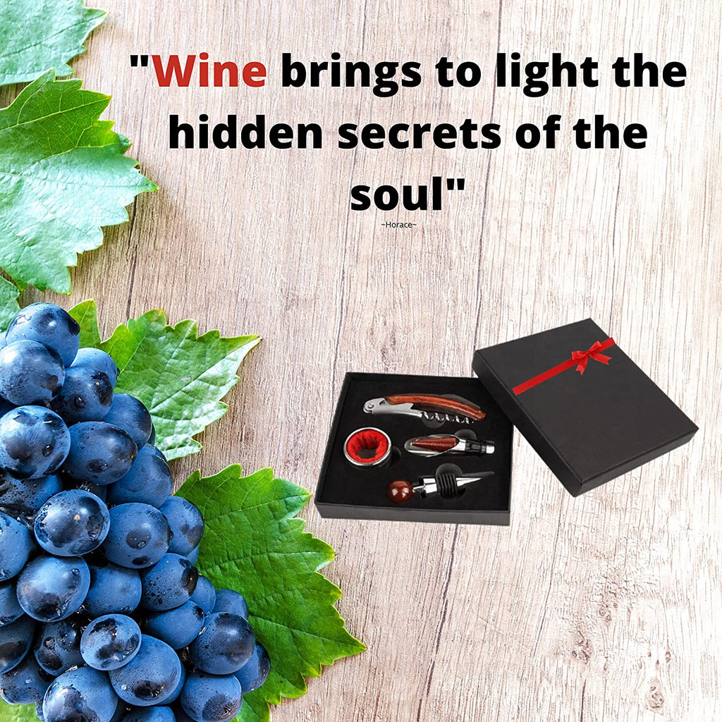 Wine Accessories Set Of 4 Pcs Bottle Opener