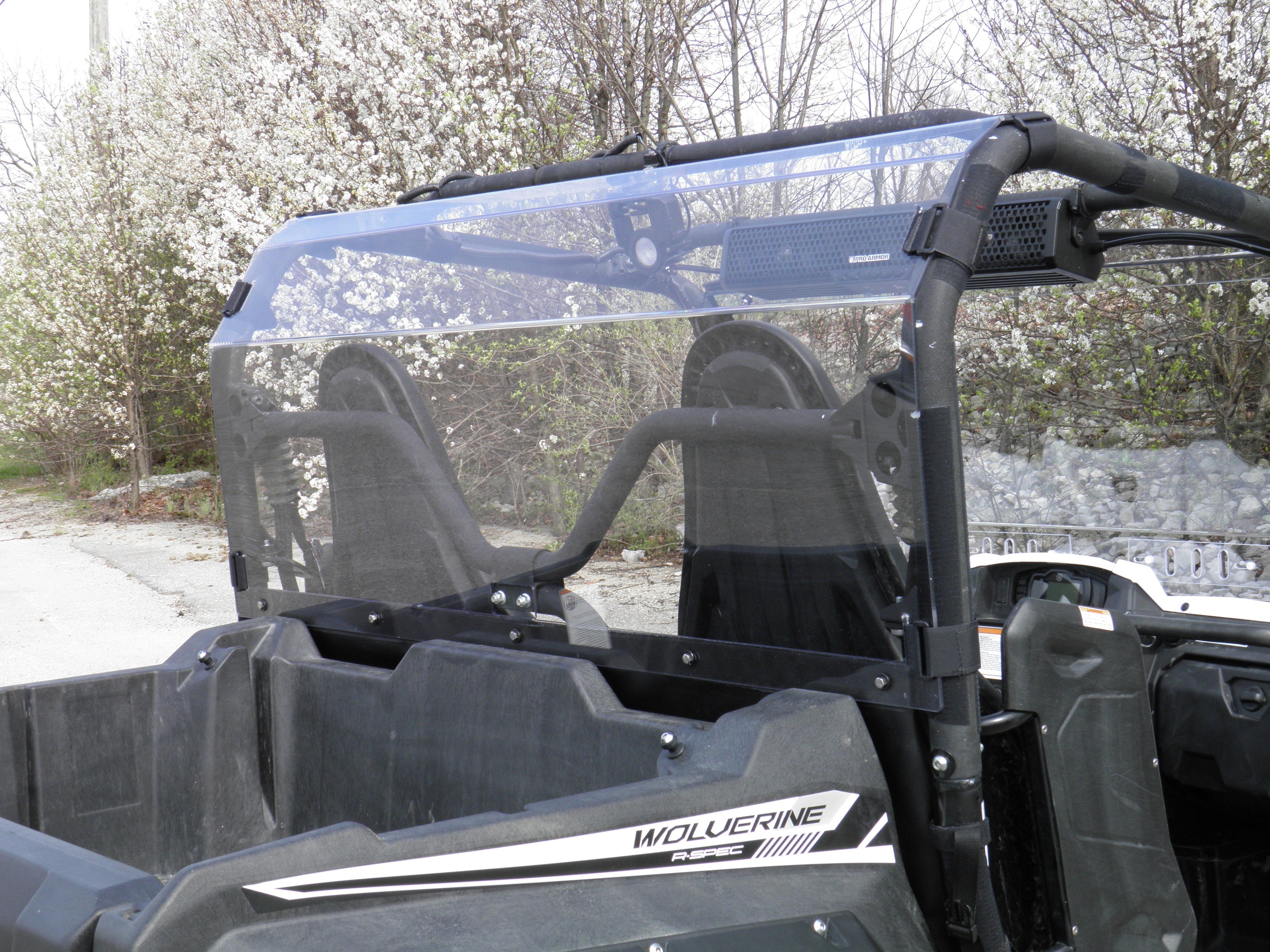 Yamaha Wolverine - 1 Pc Lexan Back Panel w/Vent Option