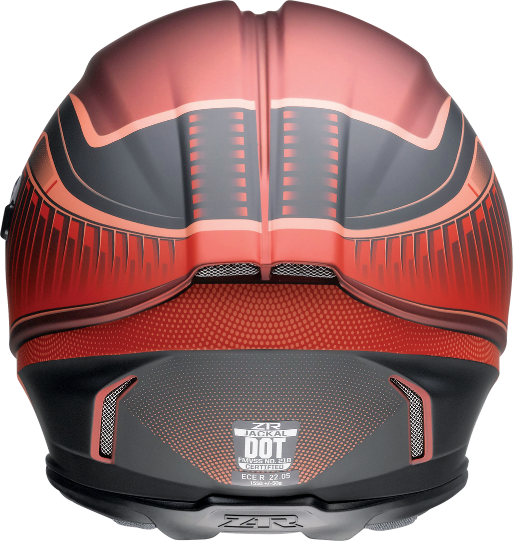 Z1R, Z1R Jackal Helmet - Dark Matter Red, XL - Injection-Molded Polycarbonate Shell with Drop-Down Sun Visor