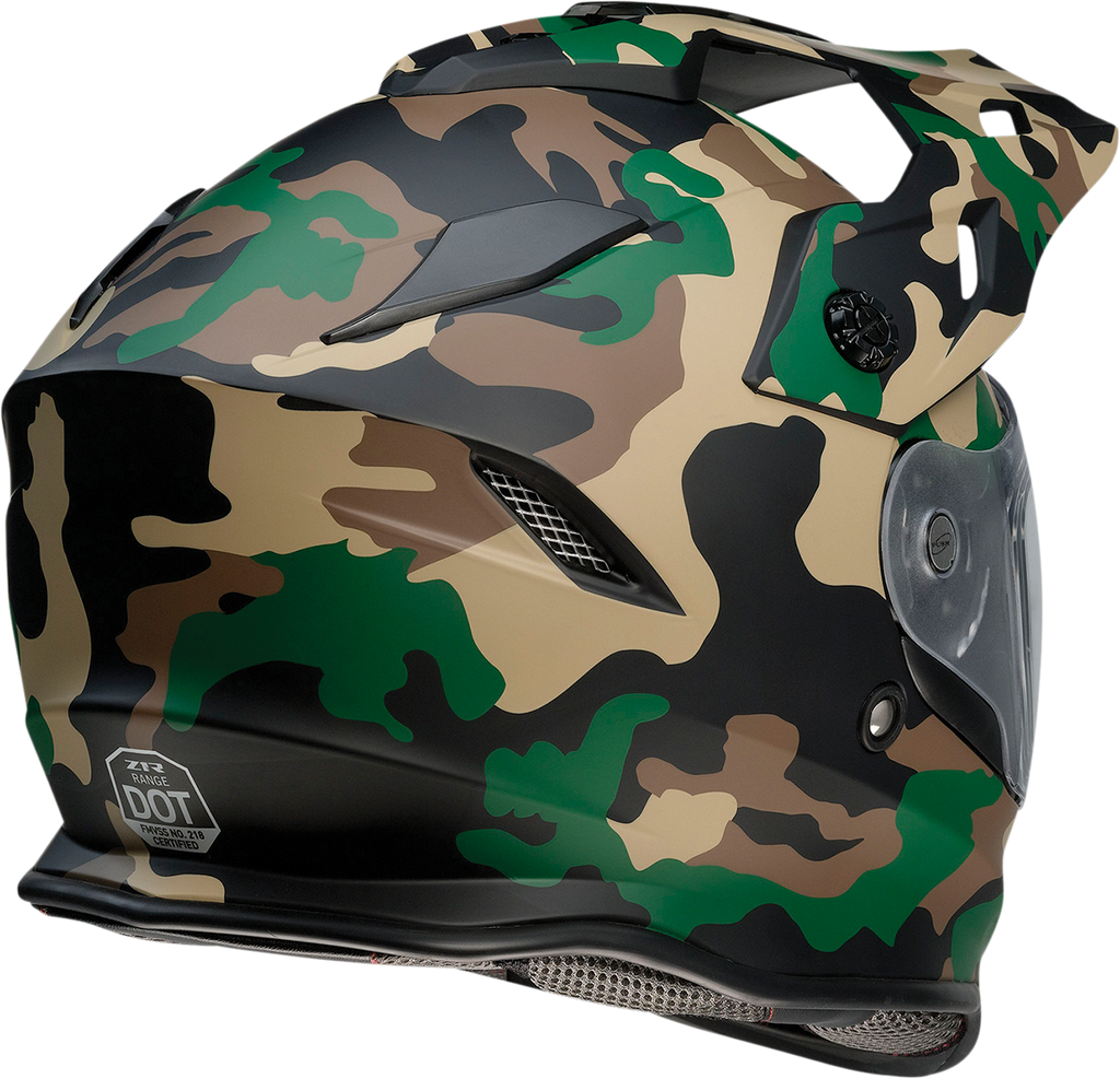 Z1R, Z1R Range Camo Woodland Motorcycle Helmet - 2XL (Part No. 0140-0086)
