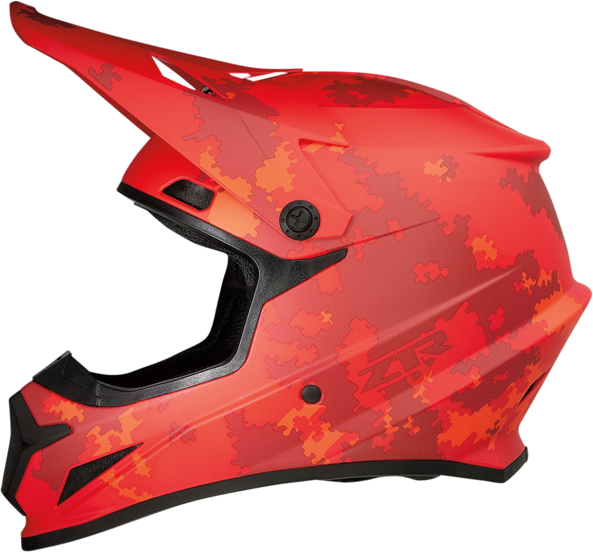 Z1R, Z1R Rise Helmet Digi Camo Red 2XL with Enhanced Ventilation and Removable Liner