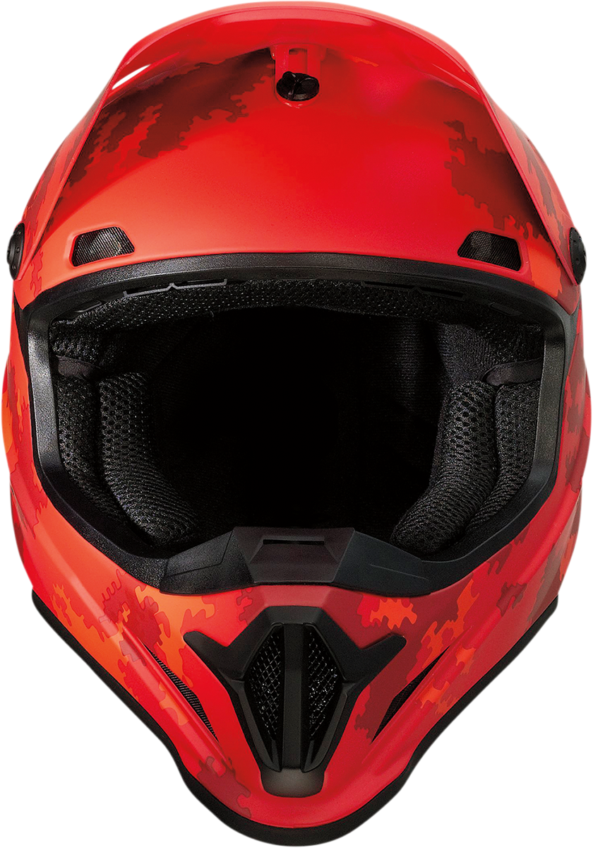 Z1R, Z1R Rise Helmet Digi Camo Red 2XL with Enhanced Ventilation and Removable Liner