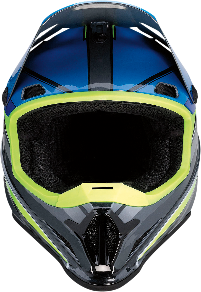 Z1R, Z1R Rise Motorcycle Helmet - Blue/Hi-Viz, 2XL, Part Number 0110-7197