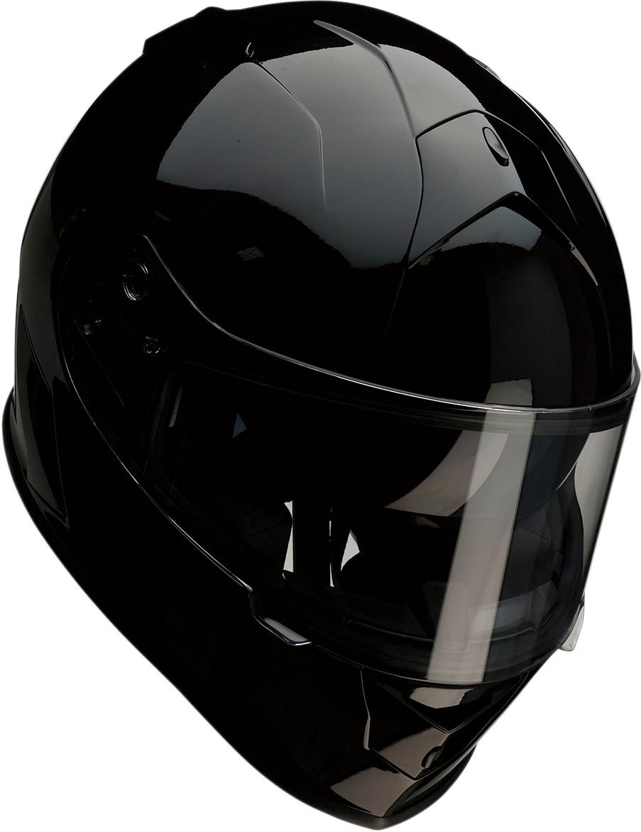 Z1R, Z1R Warrant Helmet - Black, Medium | Polycarbonate Shell with Drop-down Sun Visor and Ventilation System