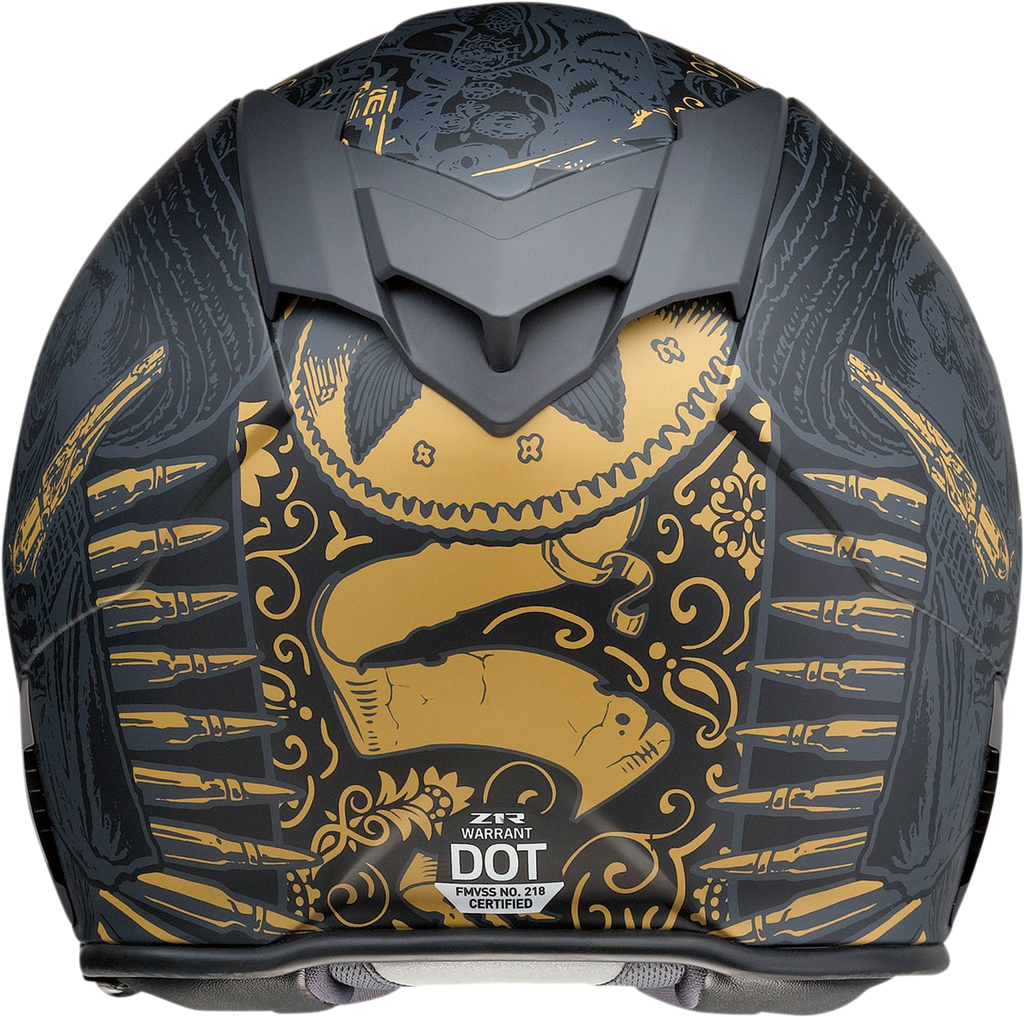 Z1R, Z1R Warrant Motorcycle Helmet - Sombrero Black/Gold XS (Part Number 0101-14170)