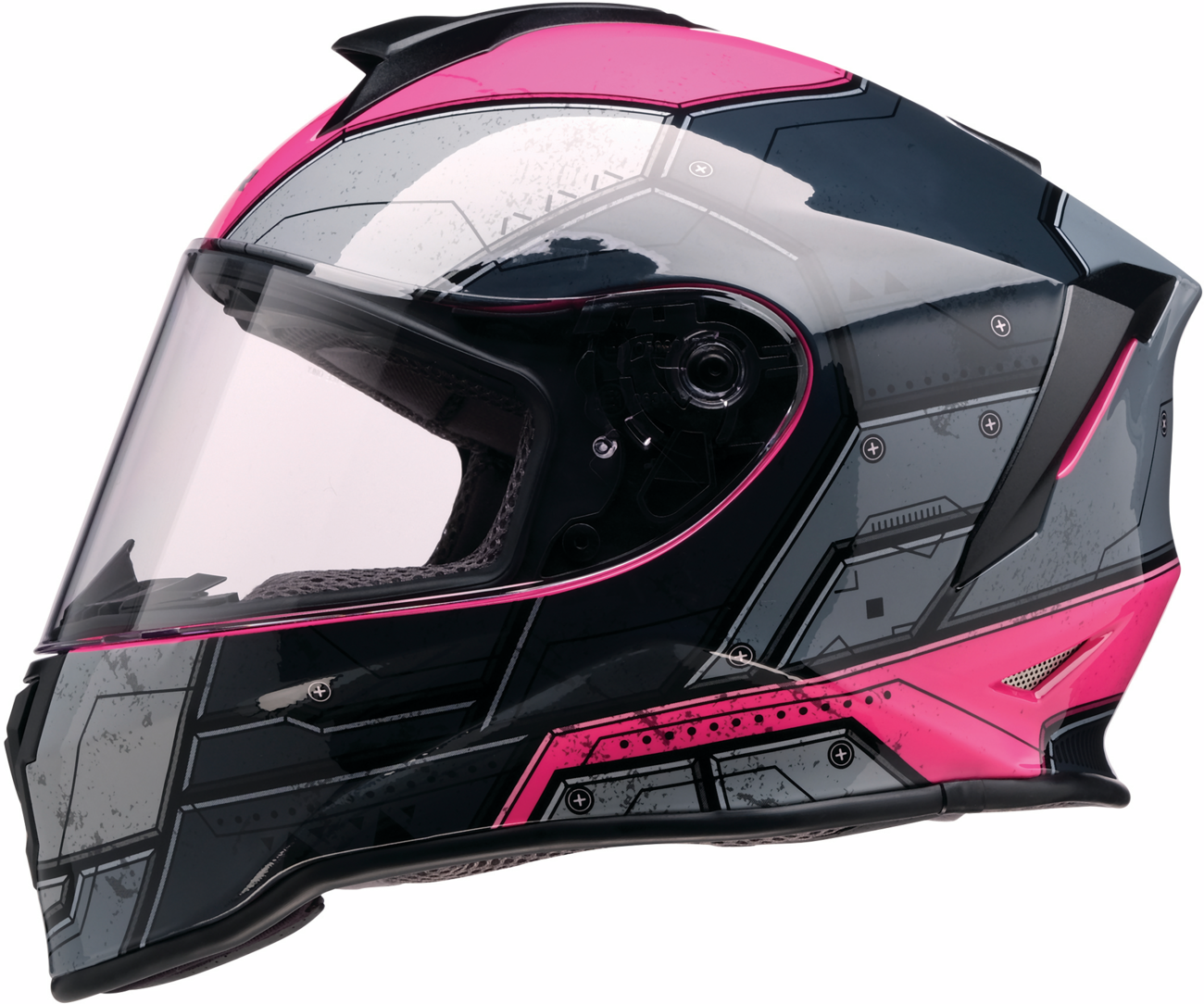Z1R, Z1R Youth Warrant 2.0 Helmet Sentinel Black/Pink - Large (Part Number 0102-0297)